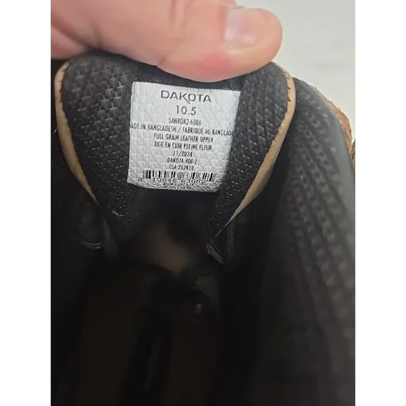 Dakota Men's 6” 6006 Quad Comfort Steel Toe Fresh Tech Work Boots Tan Size 10.5M - Picture 4 of 8